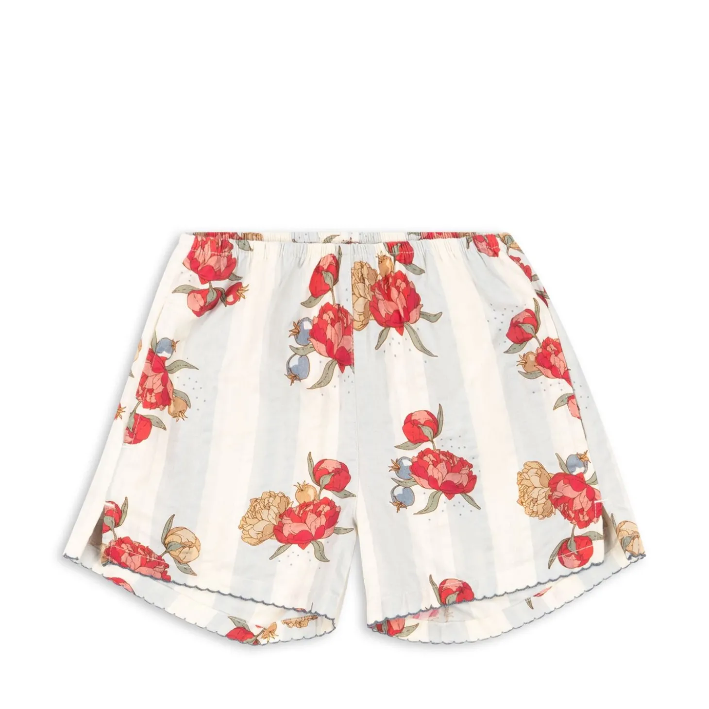 Konges Sløjd Kim Shorts Med Slids - Peony Stripe*Born Bukser & Shorts