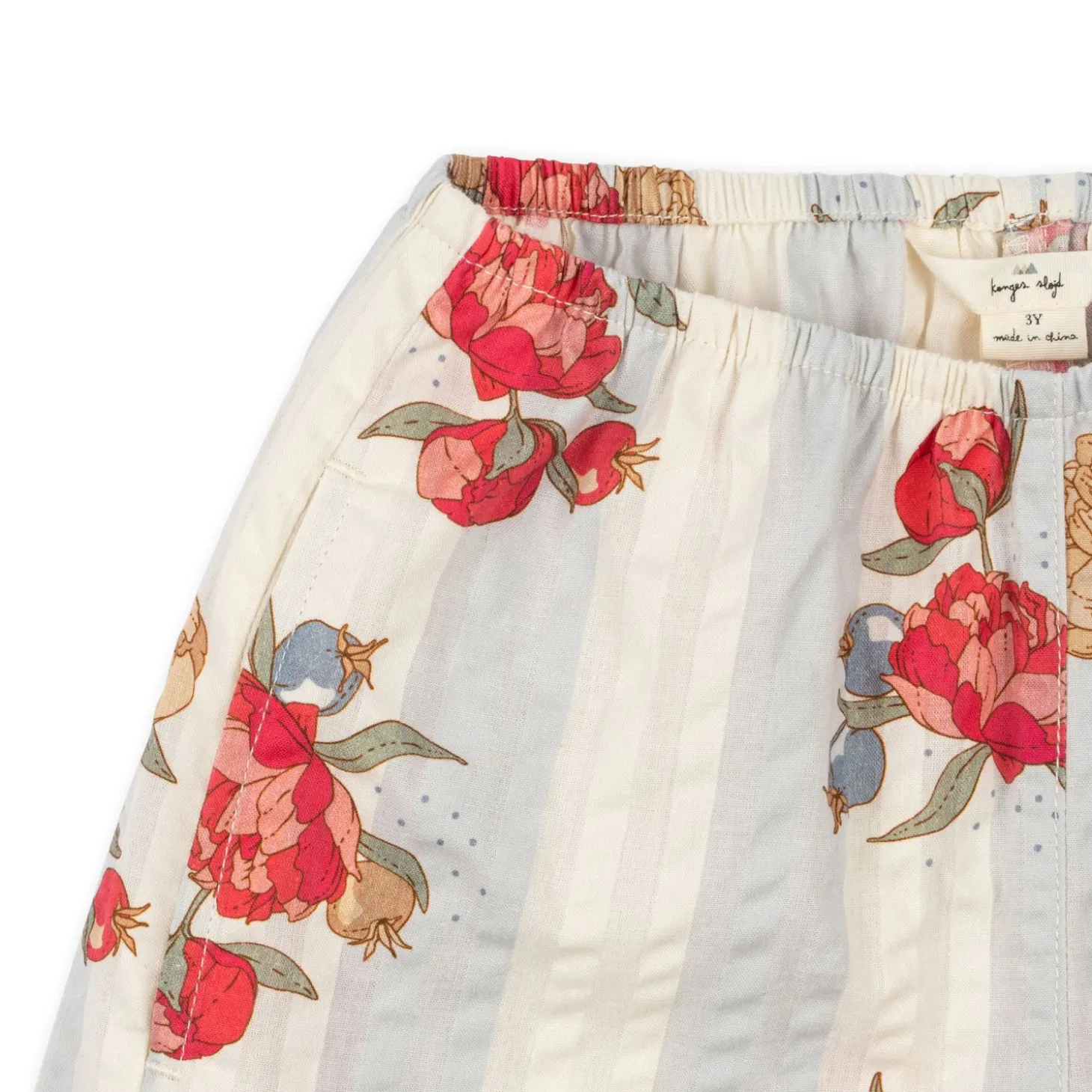 Konges Sløjd Kim Shorts Med Slids - Peony Stripe*Born Bukser & Shorts