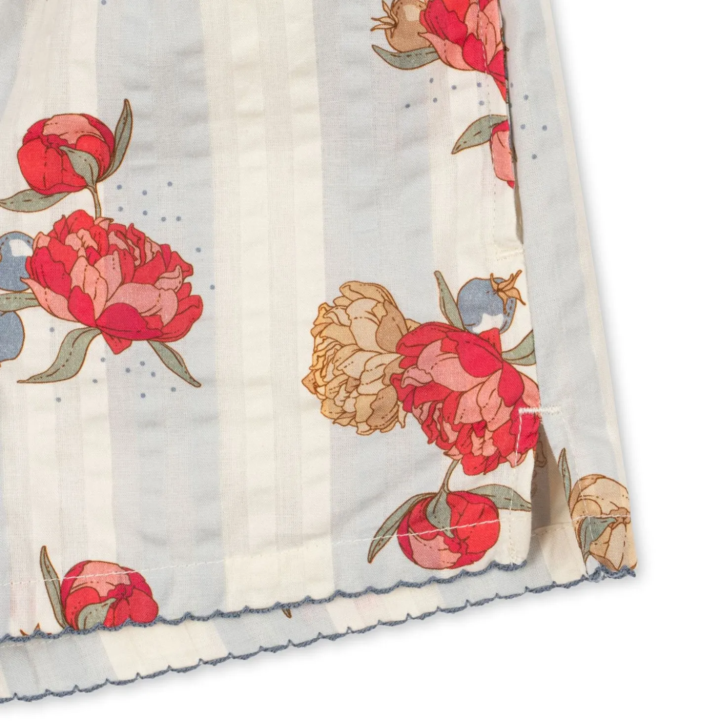 Konges Sløjd Kim Shorts Med Slids - Peony Stripe*Born Bukser & Shorts