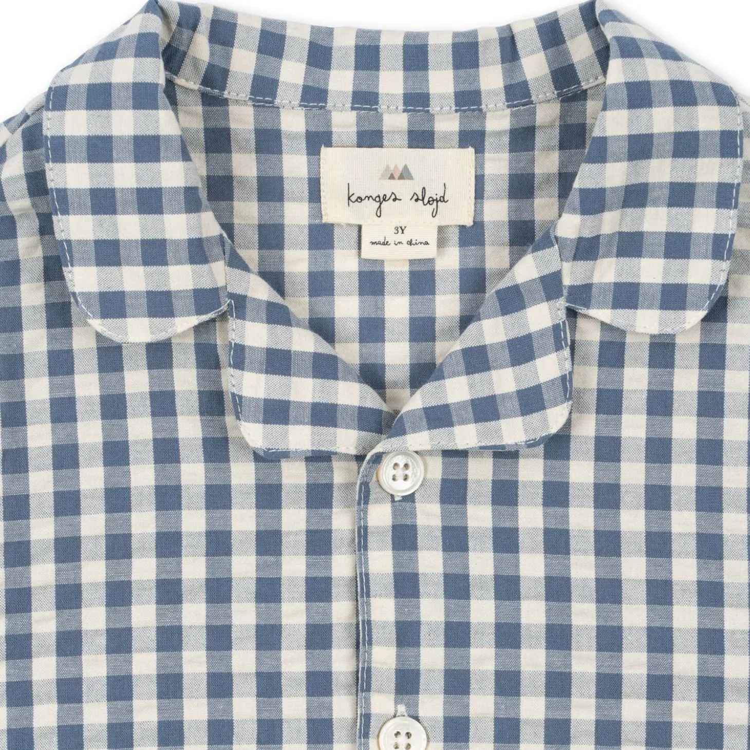 Konges Sløjd Kim Ss Skjorte - Captains Blue Check*Born Overdele