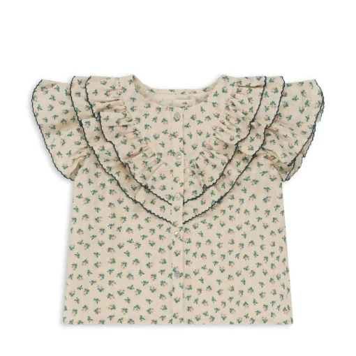 Konges Sløjd Kim Ss Skjorte Med Flaeser - Fleur Colore*Born Overdele