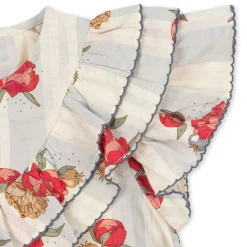 Konges Sløjd Kim Ss Skjorte Med Flaeser - Peony Stripe*Born Overdele