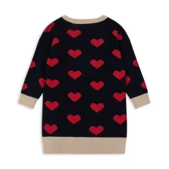 Konges Sløjd Lapis Strikkjole - Navy Heart*Born Kjoler & Nederdele