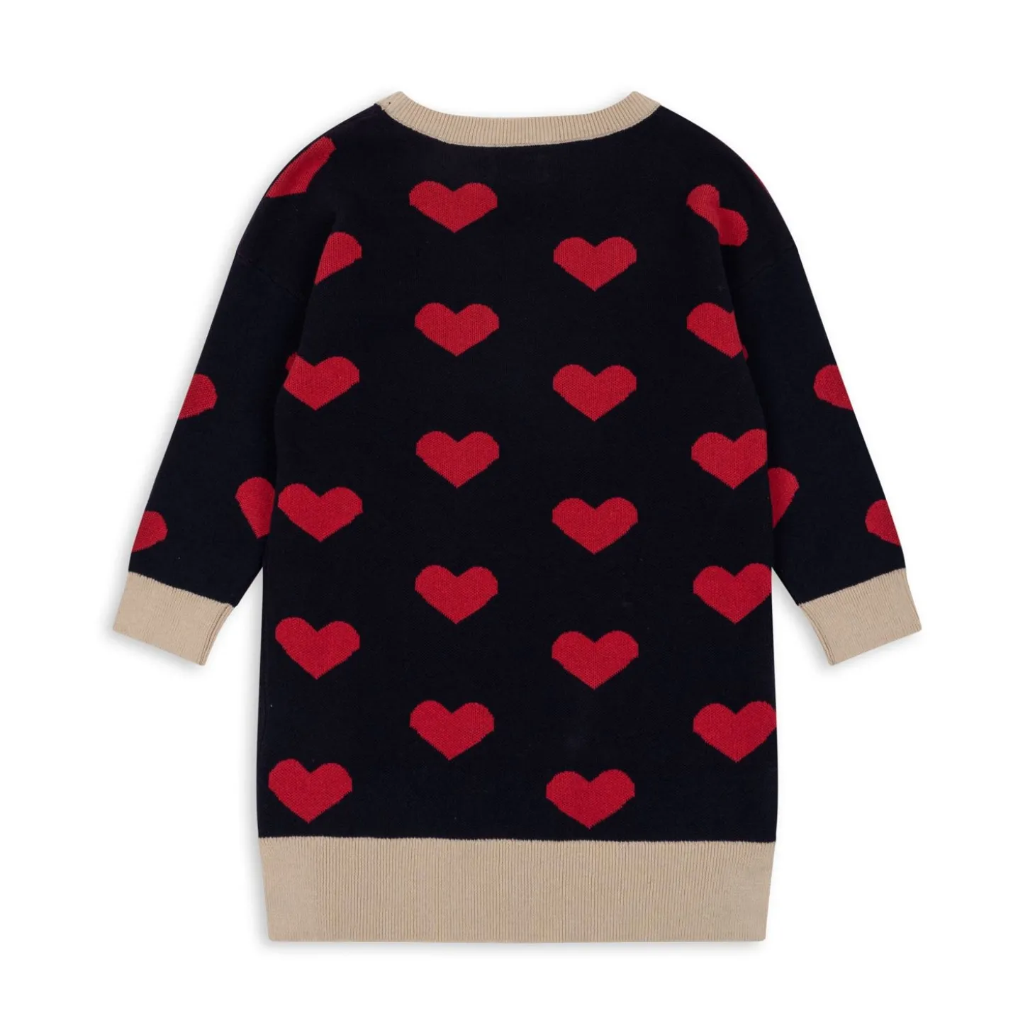 Konges Sløjd Lapis Strikkjole - Navy Heart*Born Kjoler & Nederdele