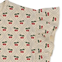 Konges Sløjd Lin Kjole - Cherry Motif*Born Kjoler & Nederdele