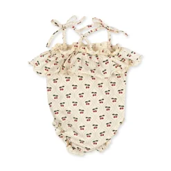 Konges Sløjd Lin Romper - Cherry Motif*Born Heldragter