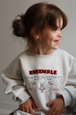 Konges Sløjd Lou Sweatshirt - Grey Melange*Born Overdele