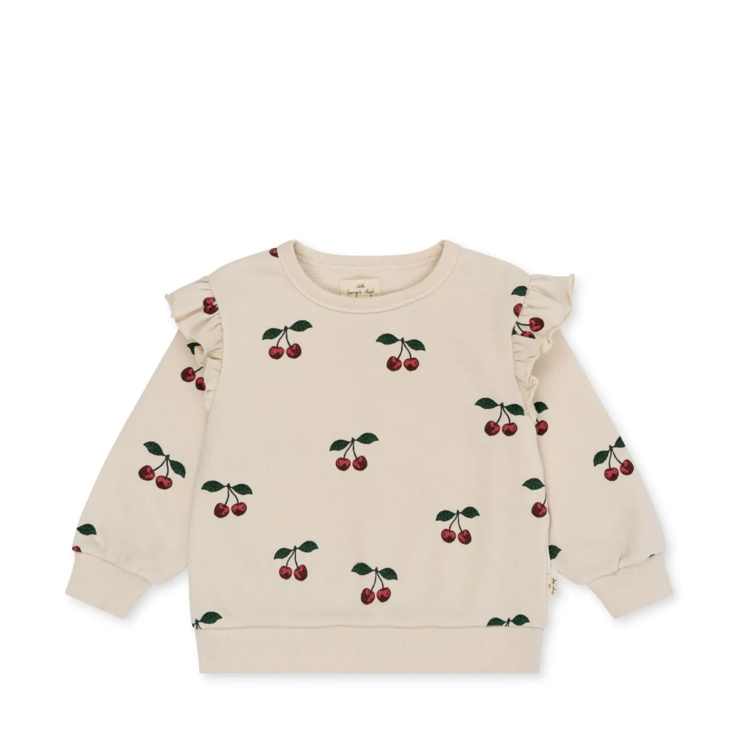 Konges Sløjd Lou Sweatshirt Med Flaeser - Ma Grande Cerise*Born Overdele