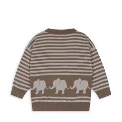 Konges Sløjd Loui Striktroje - Brown Melange*Born Overdele