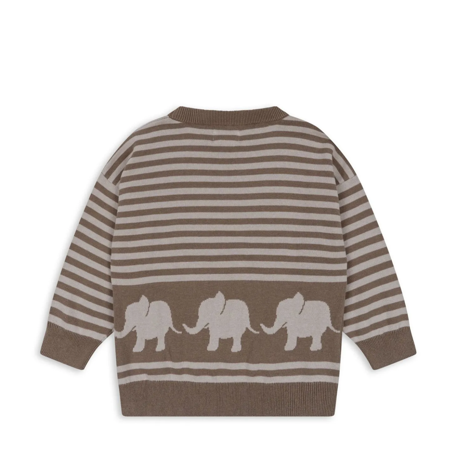 Konges Sløjd Loui Striktroje - Brown Melange*Born Overdele