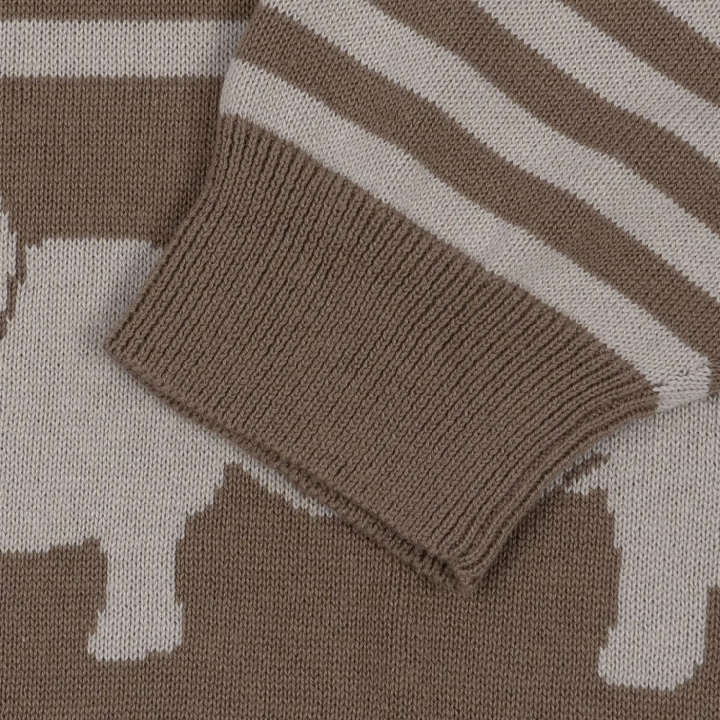 Konges Sløjd Loui Striktroje - Brown Melange*Born Overdele
