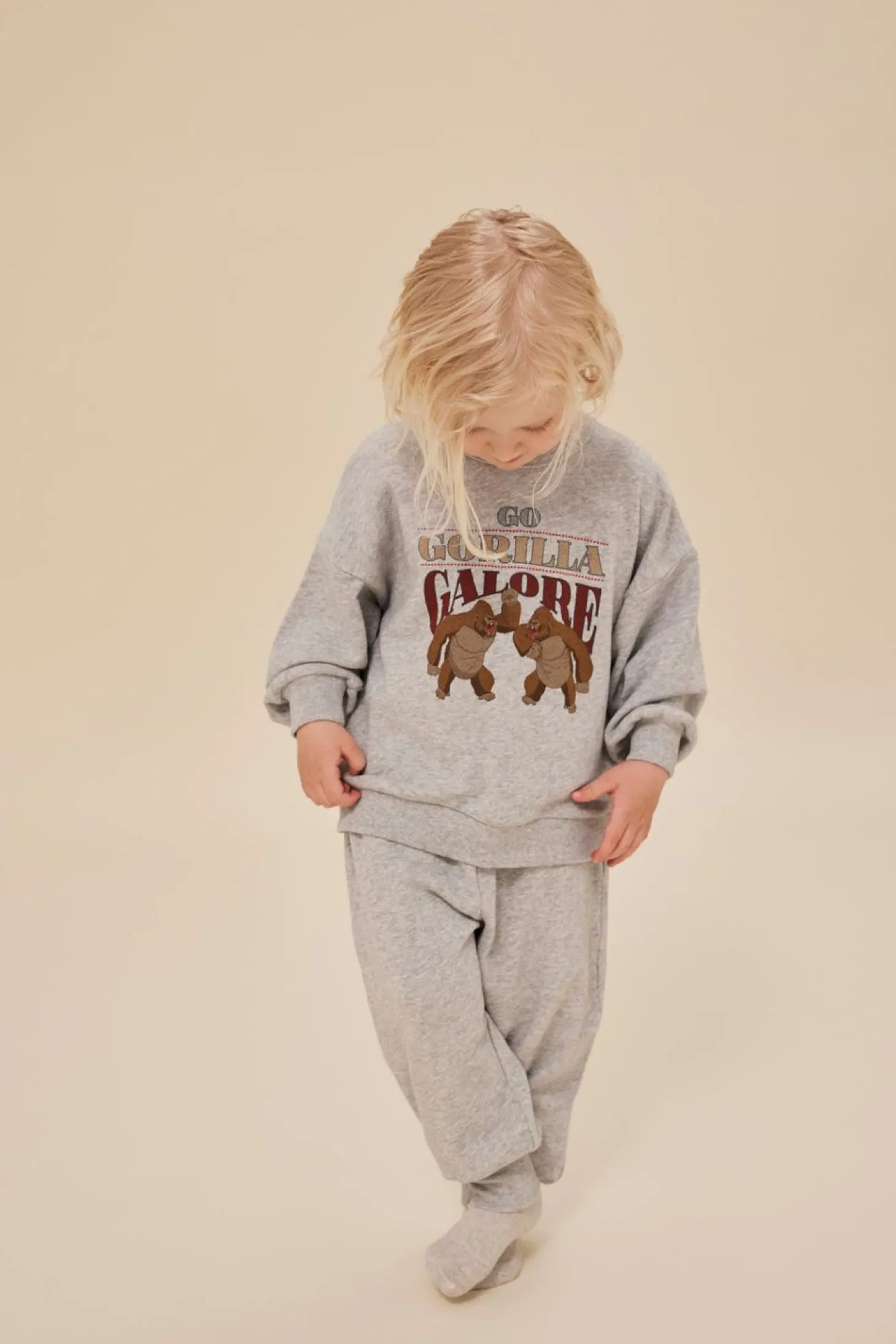 Konges Sløjd Loupy Lou Joggingbukser - Grey Melange*Born Strik & Sweats