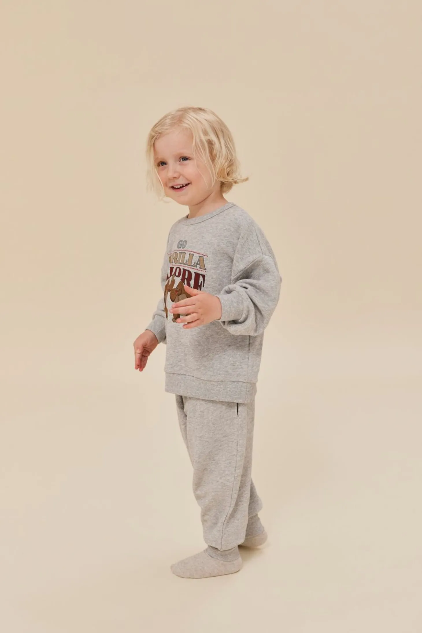 Konges Sløjd Loupy Lou Joggingbukser - Grey Melange*Born Strik & Sweats