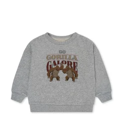 Konges Sløjd Loupy Lou Sweatshirt - Grey Melange*Born Overdele
