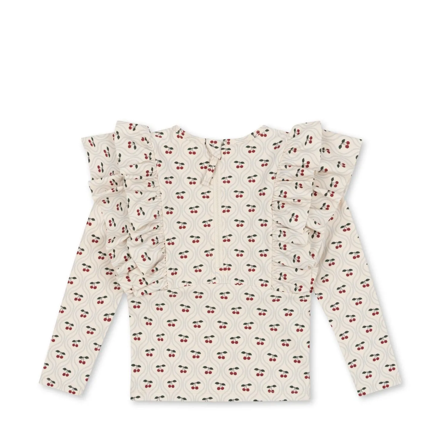 Konges Sløjd Manuca Badebluse Med Flaeser - Cherry Motif*Born Badebukser & Bluser
