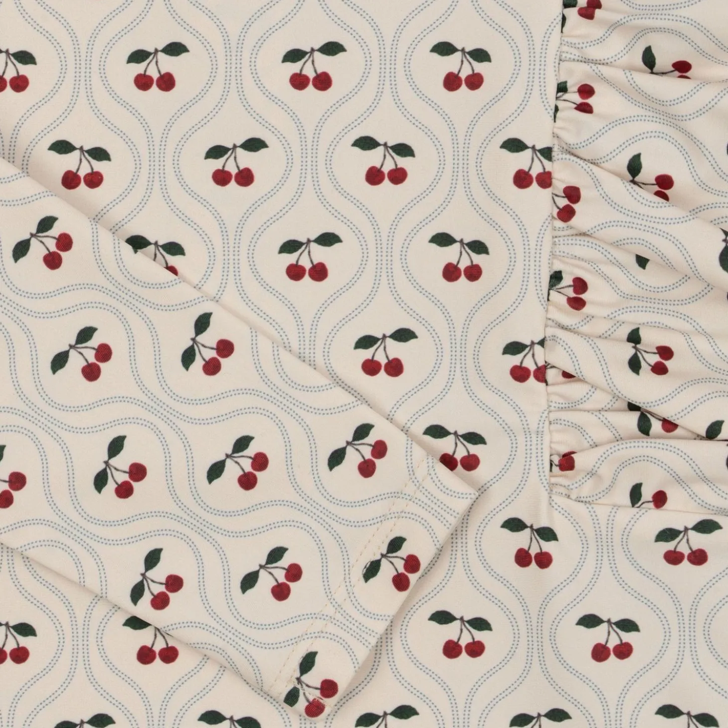Konges Sløjd Manuca Badebluse Med Flaeser - Cherry Motif*Born Badebukser & Bluser