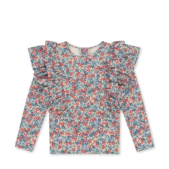 Konges Sløjd Manuca Badebluse Med Flaeser - Rosie Blue*Born Badebukser & Bluser