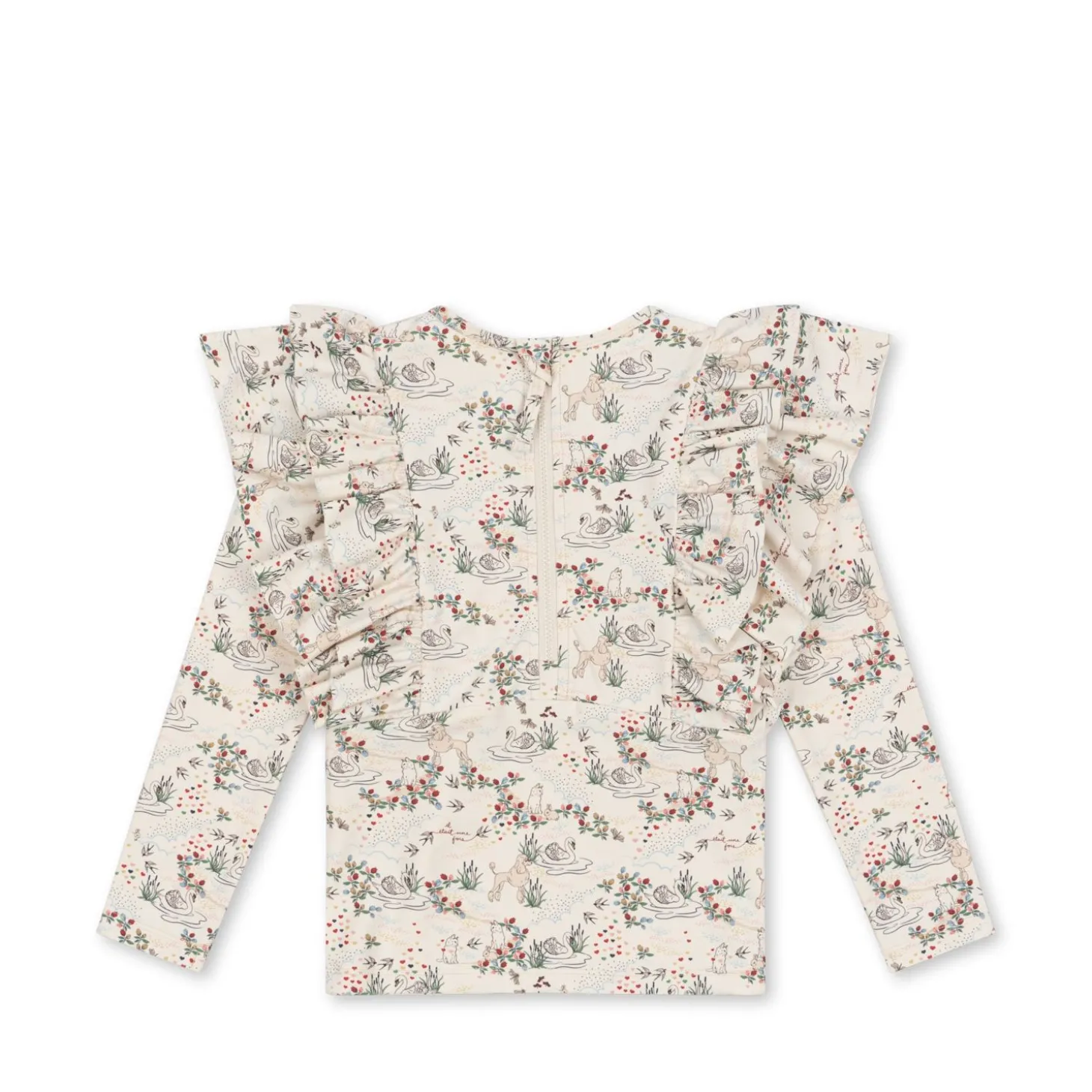 Konges Sløjd Manuca Badebluse Med Flaeser - Mizumi*Born Badebukser & Bluser