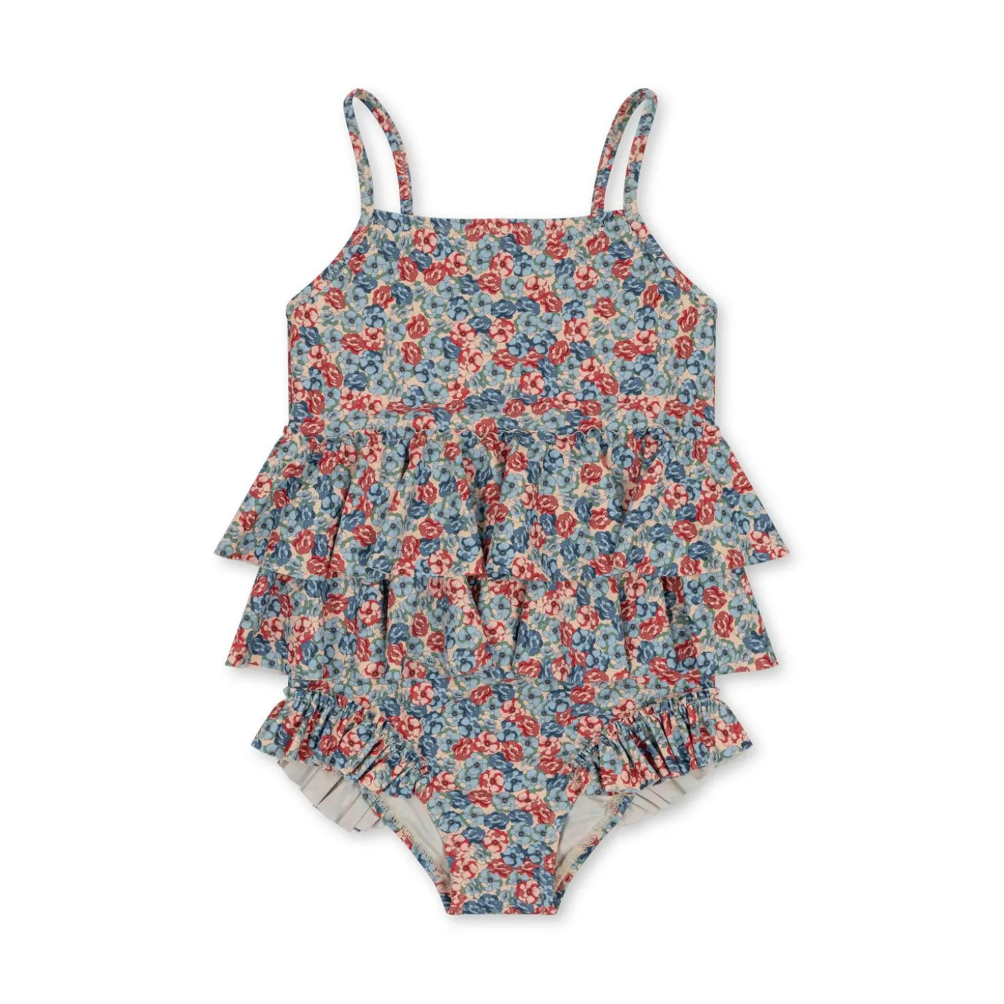 Konges Sløjd Manuca Badedragt Med Flaeser - Rosie Blue*Born Badedragter & Bikinis