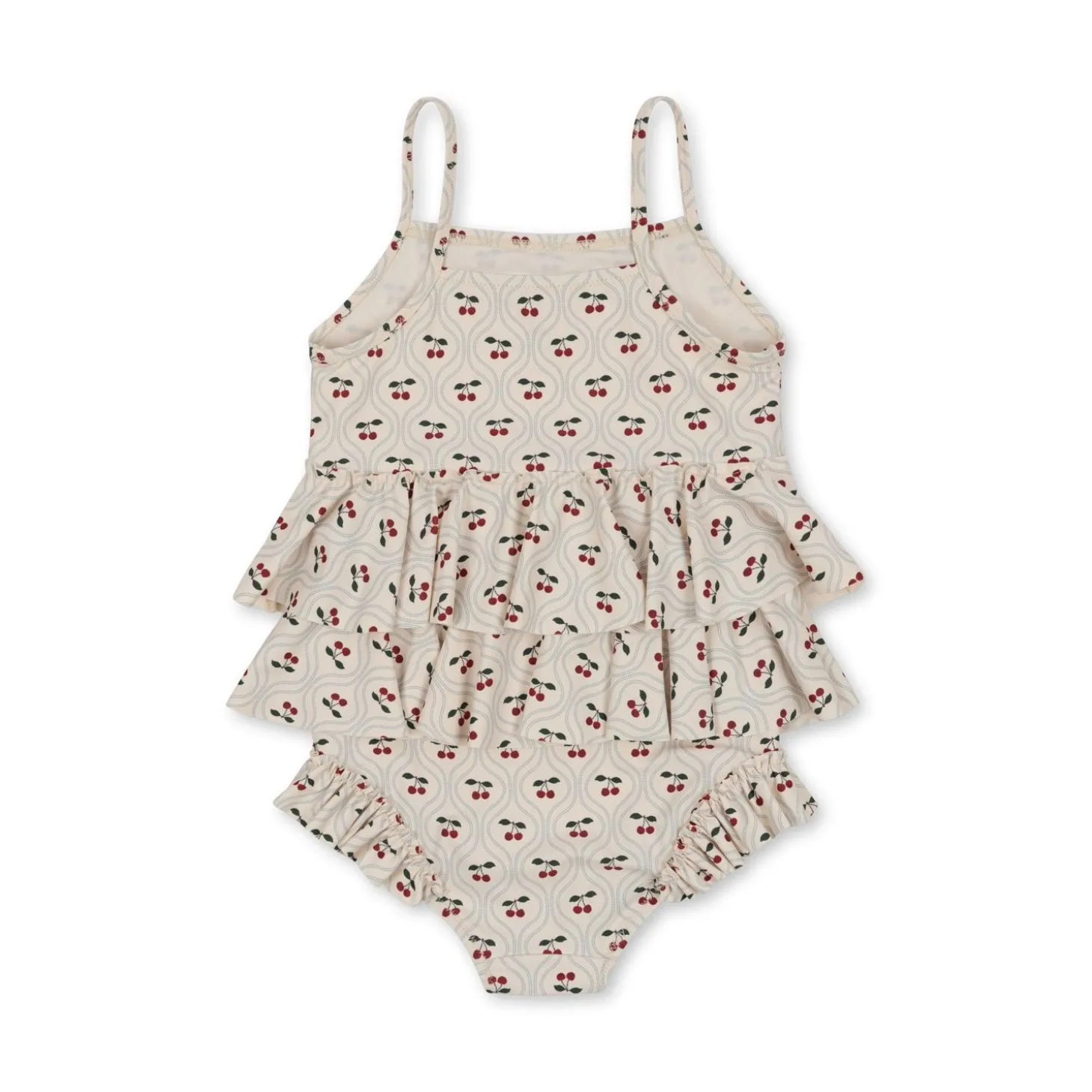 Konges Sløjd Manuca Badedragt Med Flaeser - Cherry Motif*Born Badedragter & Bikinis