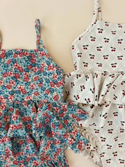 Konges Sløjd Manuca Badedragt Med Flaeser - Cherry Motif*Born Badedragter & Bikinis