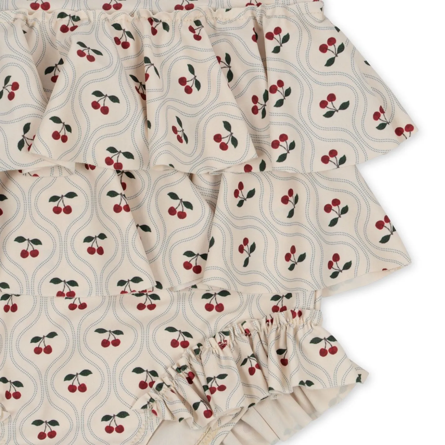 Konges Sløjd Manuca Badedragt Med Flaeser - Cherry Motif*Born Badedragter & Bikinis