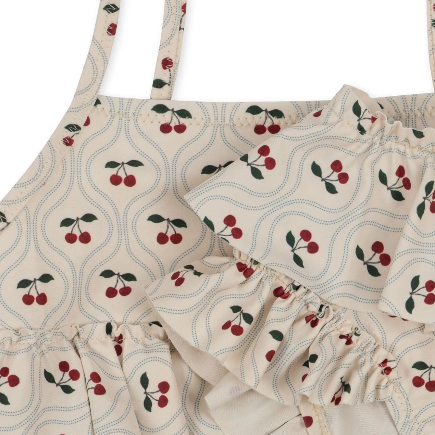 Konges Sløjd Manuca Bikini Med Flaeser - Cherry Motif*Born Badedragter & Bikinis