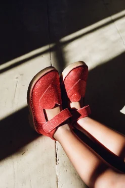 Konges Sløjd Minnie Glimmersko Med Hjerte - Christmas Red*Born Sko & Sneakers