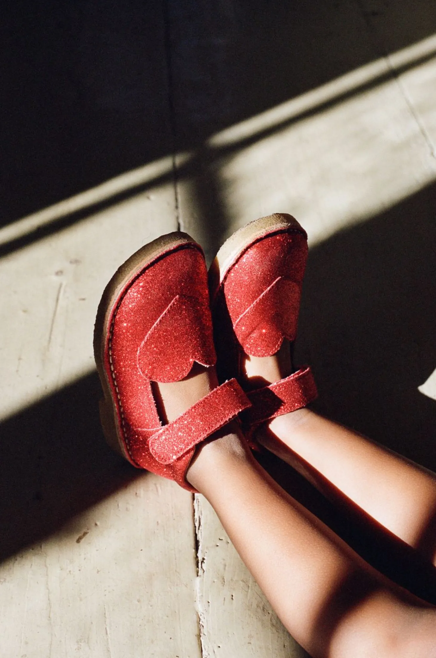 Konges Sløjd Minnie Glimmersko Med Hjerte - Christmas Red*Born Sko & Sneakers