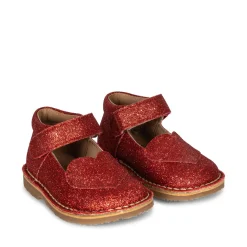 Konges Sløjd Minnie Glimmersko Med Hjerte - Christmas Red*Born Sko & Sneakers
