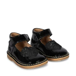 Konges Sløjd Minnie Sko I Lakeret Laeder Med Hjerte - Black*Born Sko & Sneakers