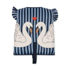 Konges Sløjd Neopren Svømmevest Med Flaeser - Swan Stripe*Born Svømmeveste
