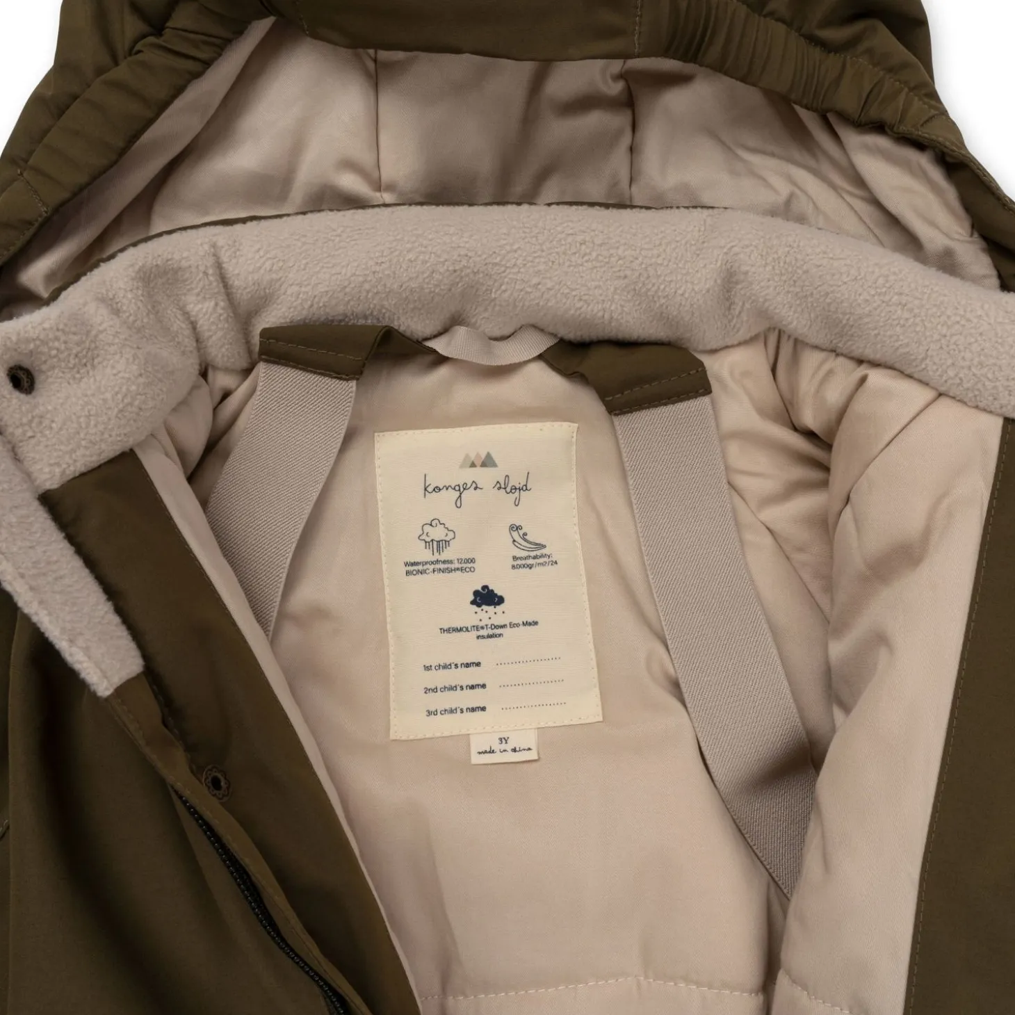 Konges Sløjd Nohr Flyverdragt Solid - Dark Olive*Born Flyverdragter