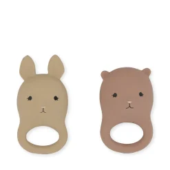 Konges Sløjd 2-Pak Bidering - Rabbit/Bear* Bideringe