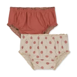 Konges Sløjd 2-Pak Collette Bikiniunderdel Til Baby - Dot Rose*Born Badebukser & Bluser