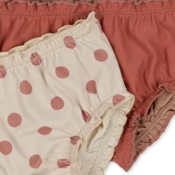 Konges Sløjd 2-Pak Collette Bikiniunderdel Til Baby - Dot Rose*Born Badebukser & Bluser