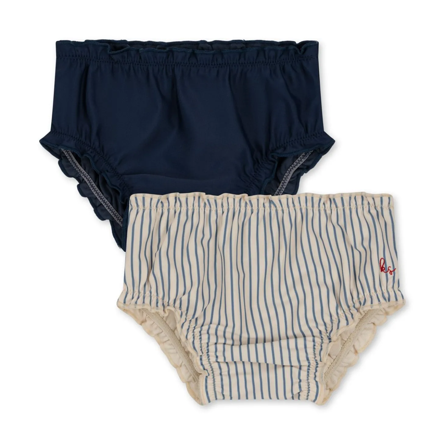 Konges Sløjd 2-Pak Collette Bikiniunderdel Til Baby - Blue Stripe*Born Badebukser & Bluser