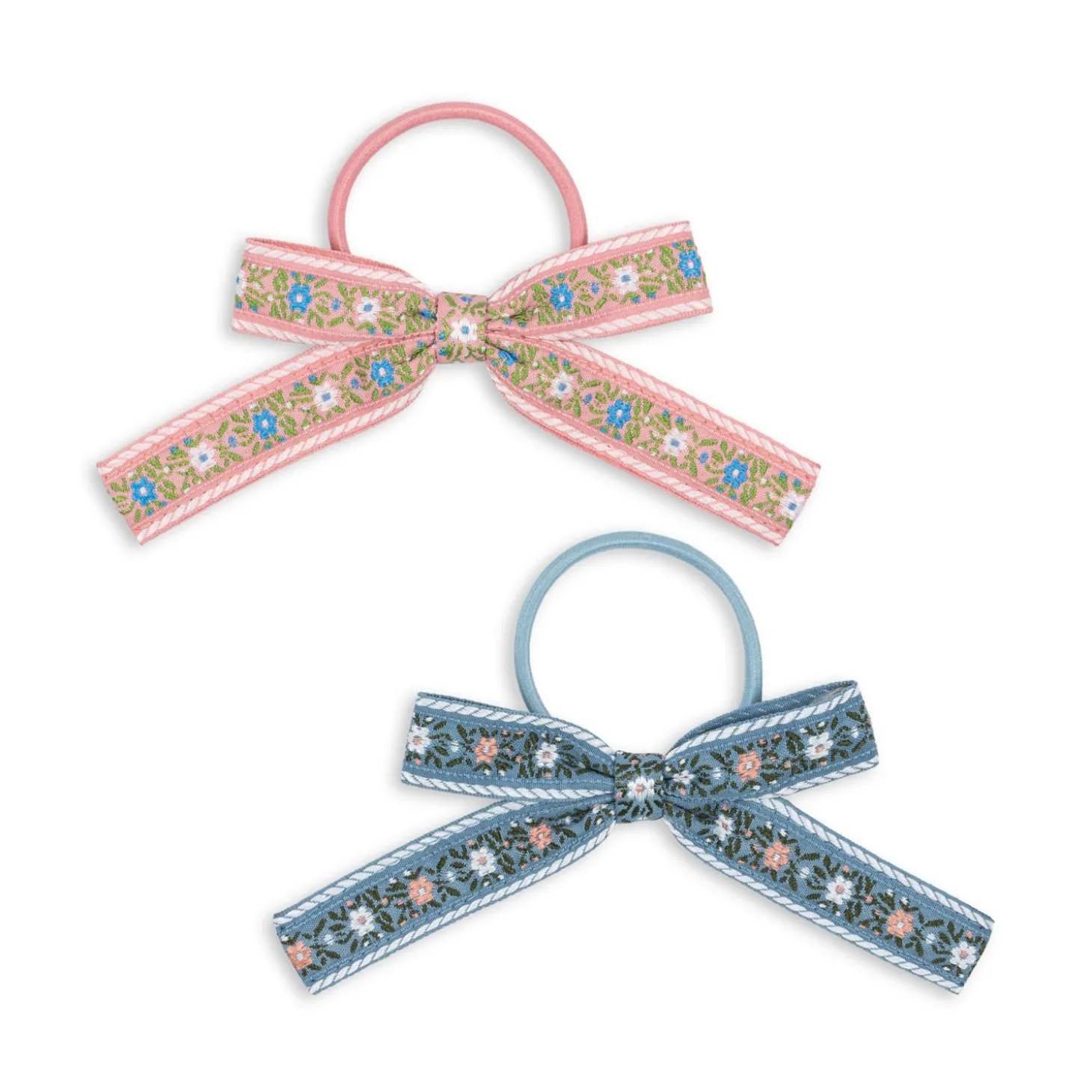 Konges Sløjd 2-Pak Harelastikker Med Slojfe - Sorbet*Born Haraccessories