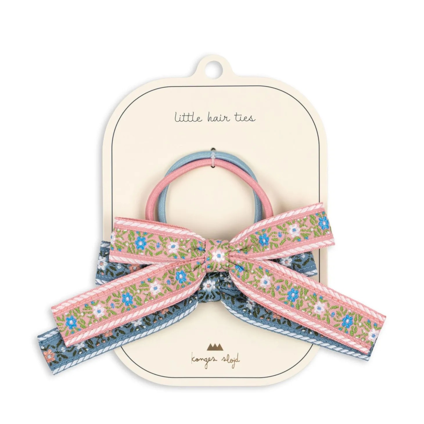 Konges Sløjd 2-Pak Harelastikker Med Slojfe - Sorbet*Born Haraccessories