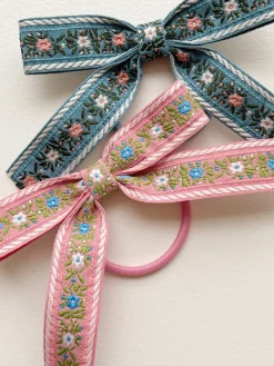 Konges Sløjd 2-Pak Harelastikker Med Slojfe - Sorbet*Born Haraccessories