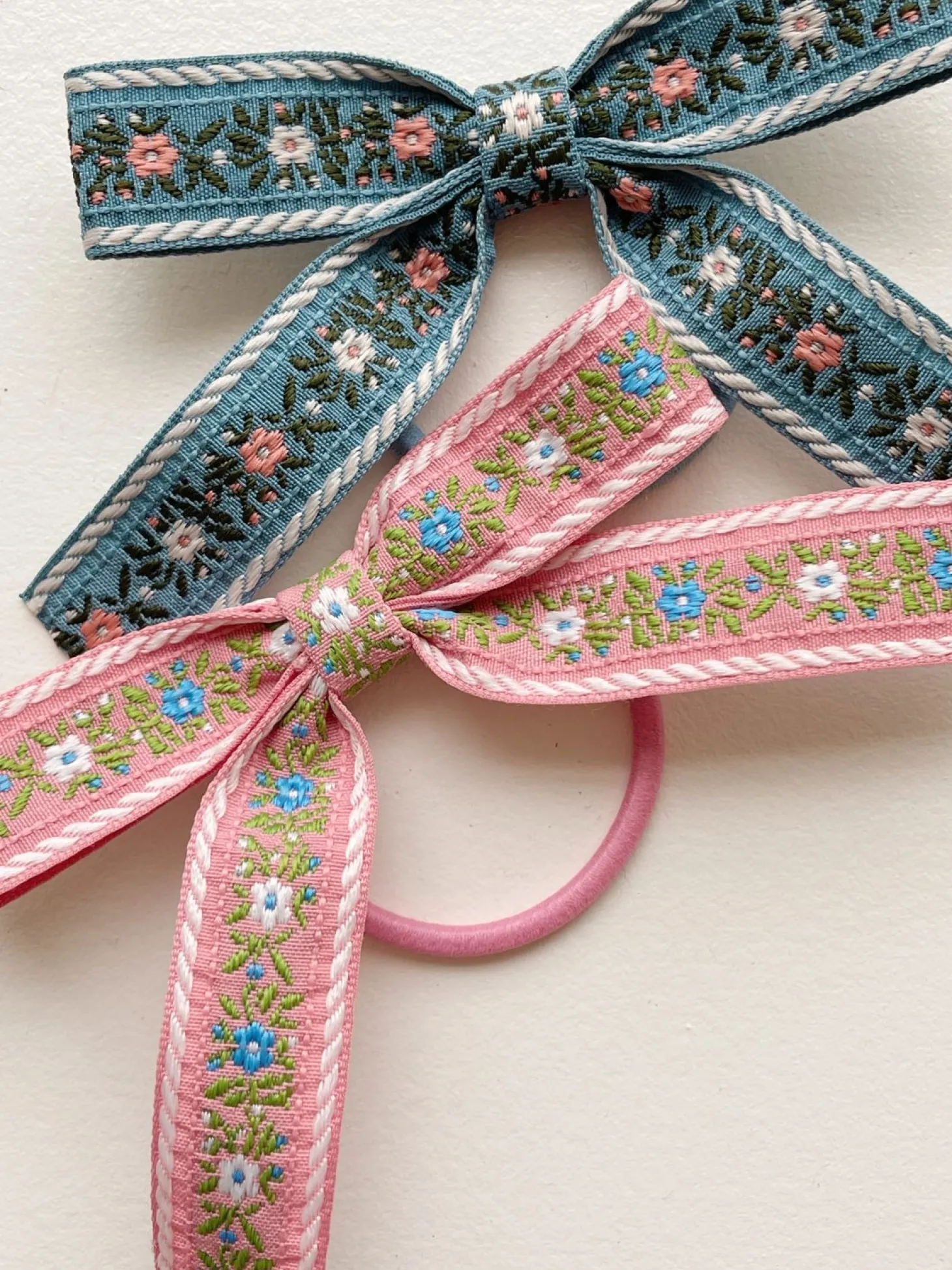 Konges Sløjd 2-Pak Harelastikker Med Slojfe - Sorbet*Born Haraccessories