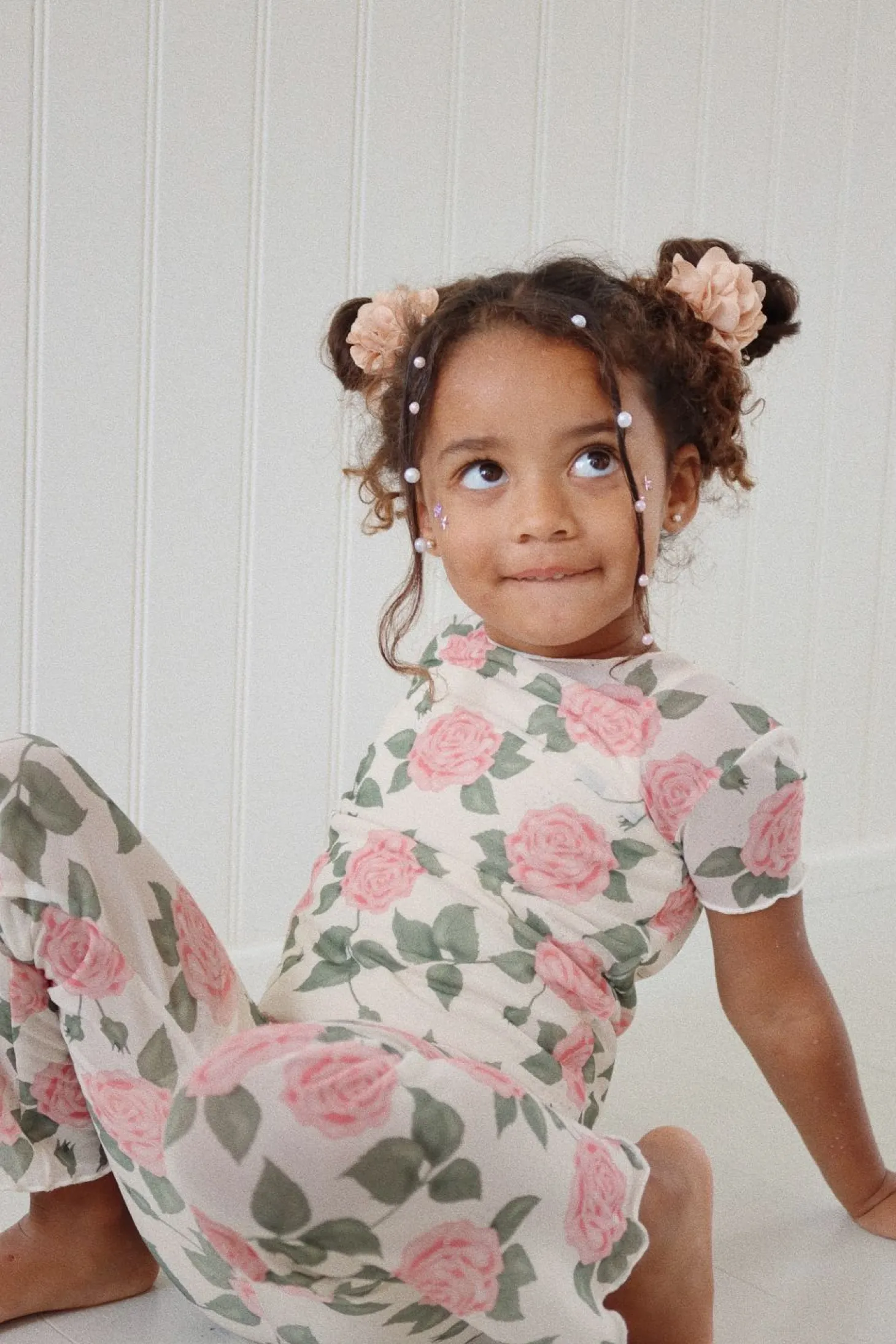 Konges Sløjd 2-Pak Harspaende Med Blomst - Brazilian Sand*Born Haraccessories