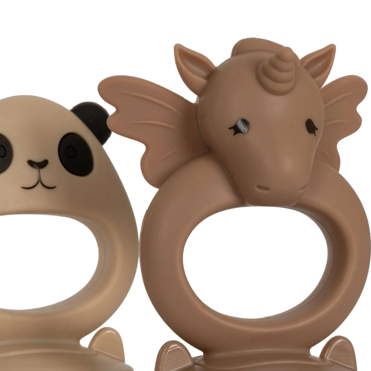 Konges Sløjd 2-Pak Maddispenser Til Frugt Enhjorning Og Panda - Shell/Blush* Bideringe