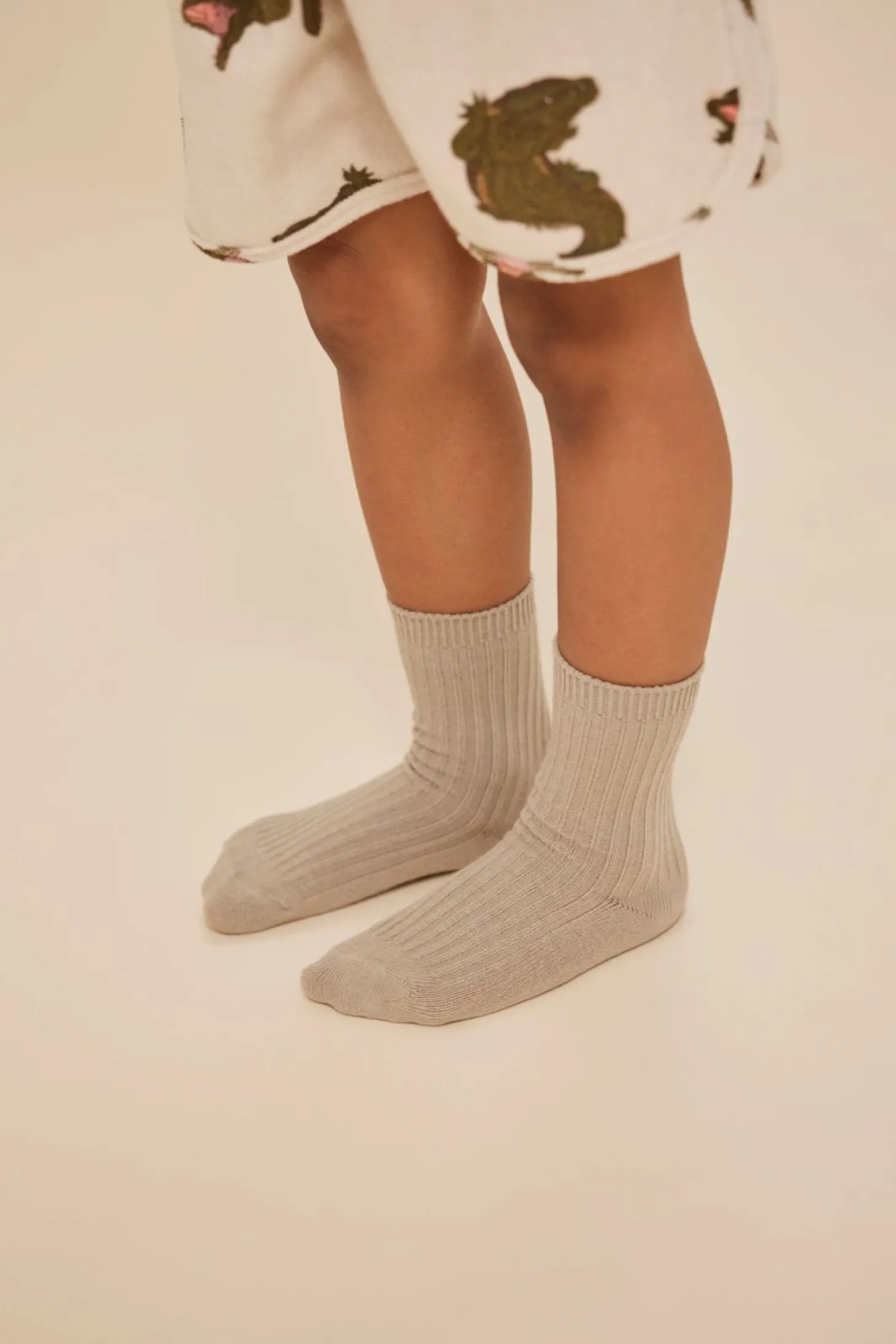 Konges Sløjd 3-Pak Ribstrikkede Sokker - Soft Grey/Ment/Brown*Born Sokker & Undertøj