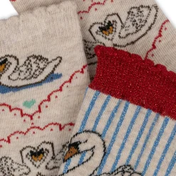 Konges Sløjd 2-Pak Sokker Svane - Swan*Born Sokker & Undertøj