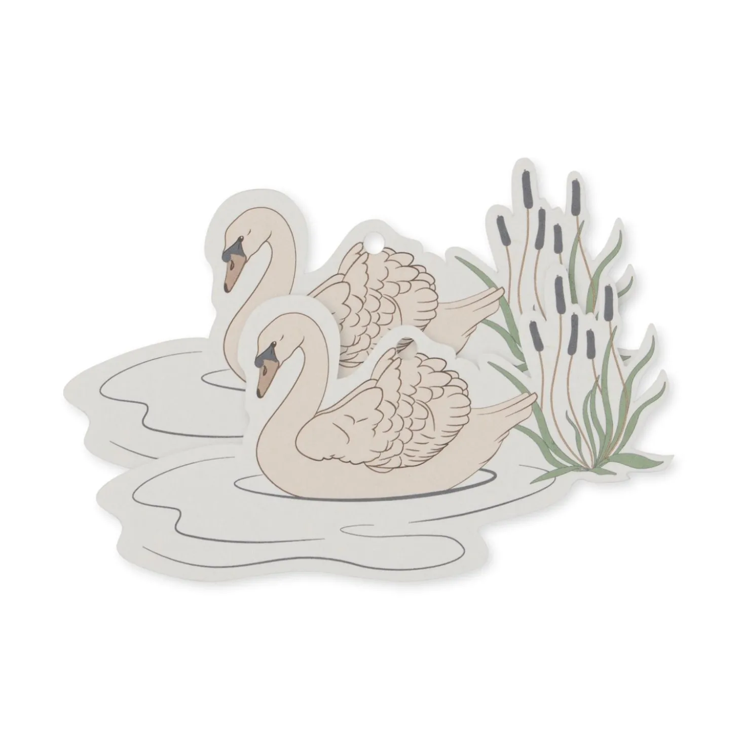 Konges Sløjd 12-Pak Til-Og-Fra-Kort, - Swan* Dekoration & Indretning