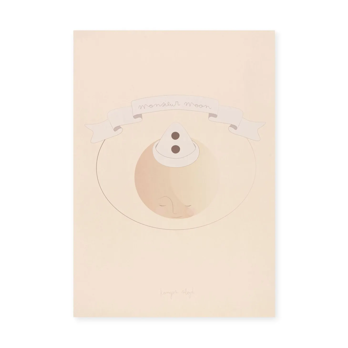 Konges Sløjd Plakat - Monsieur Moon* Dekoration & Indretning