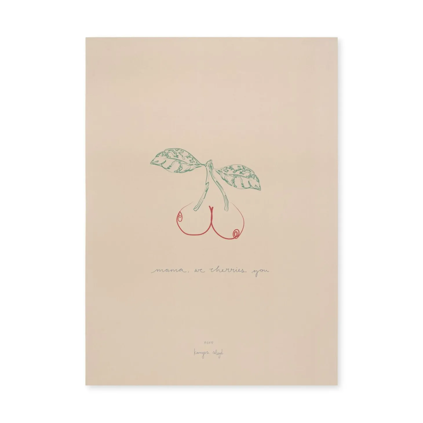 Konges Sløjd Plakat A3 - Cherry* Dekoration & Indretning