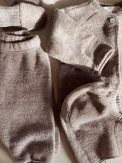 Konges Sløjd Saga Fleece Luffer - Oat Melange*Born Vinter-Accessories