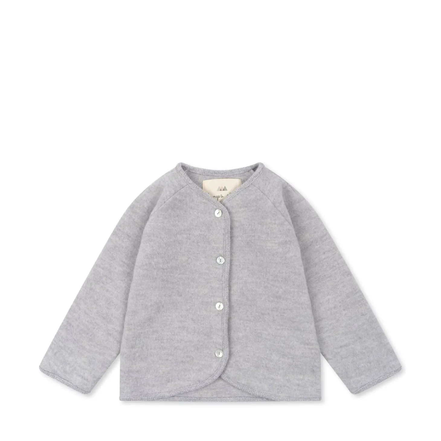 Konges Sløjd Saga Fleececardigan - Grey Melange*Born Cardigans